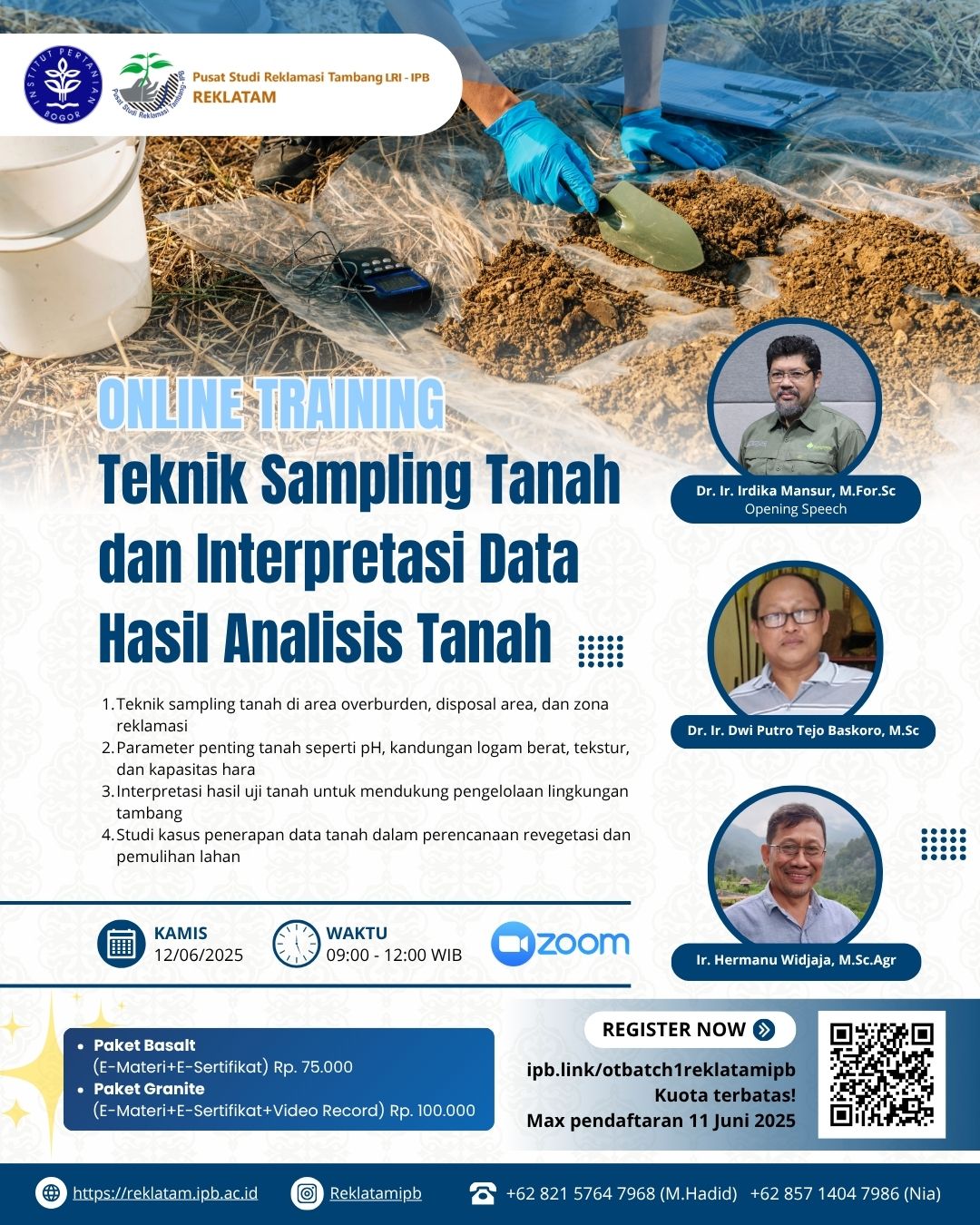 Online Training - Teknik Sampling Tanah dan Interpretasi Data Hasil Analisis Tanah