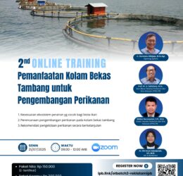 2nd Online Training - Pemanfaatan Kolam Bekas Tambang untuk Pengembangan Perikanan