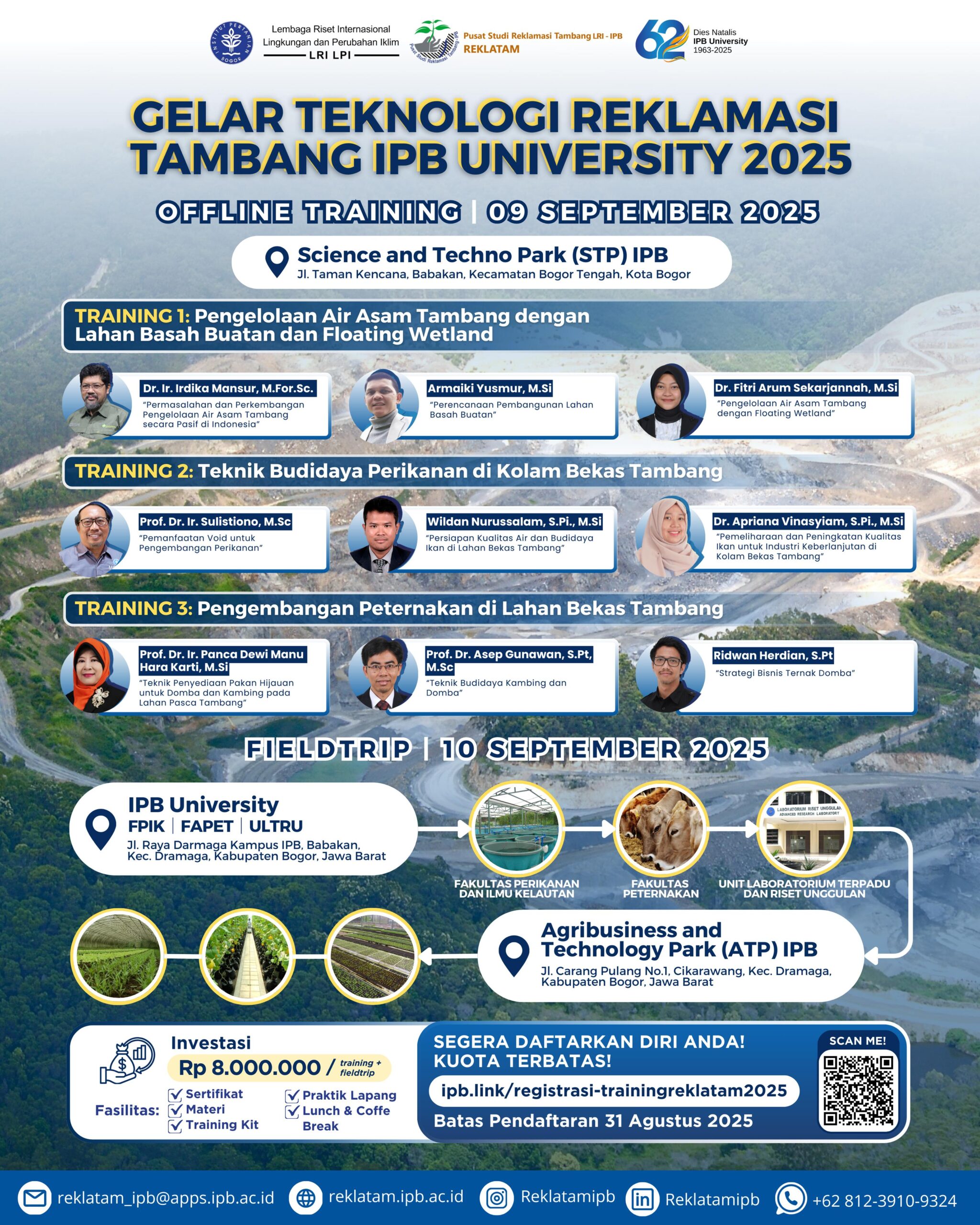 Offline Training & Fieldtrip Gelar Teknologi Reklamasi Tambang 2025